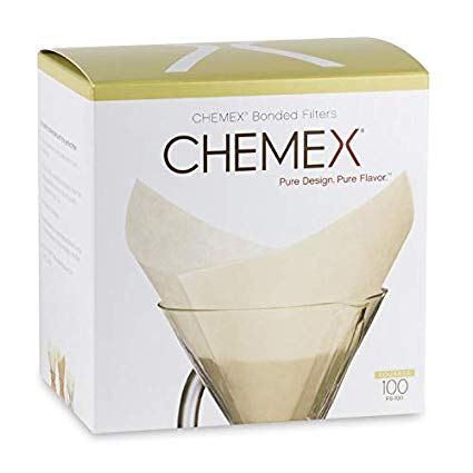 Filtros chemex 6/8 cups cuadrados 100u